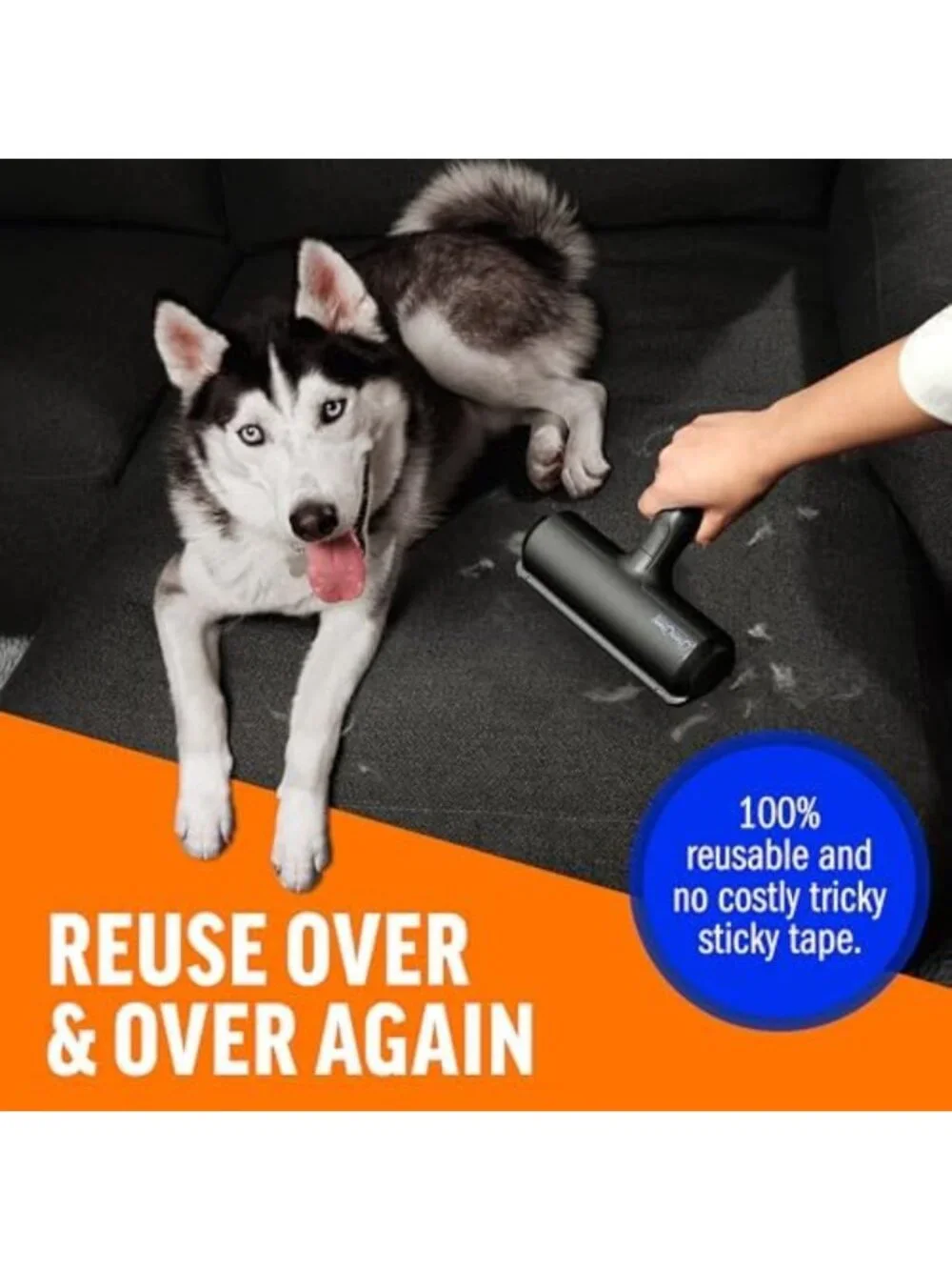 Reusable Pet Hair Remover Roller – Eco-Friendly Lint Roller for Cats & Dogs
